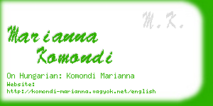 marianna komondi business card